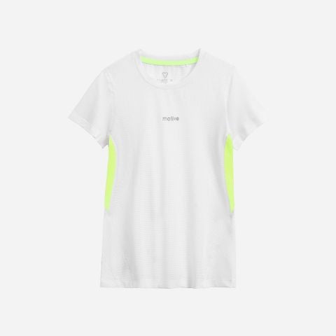 Áo Thun Thể Thao Chạy Bộ Nữ MOTIVE WM Mix Color T-Shirt - Màu Trắng