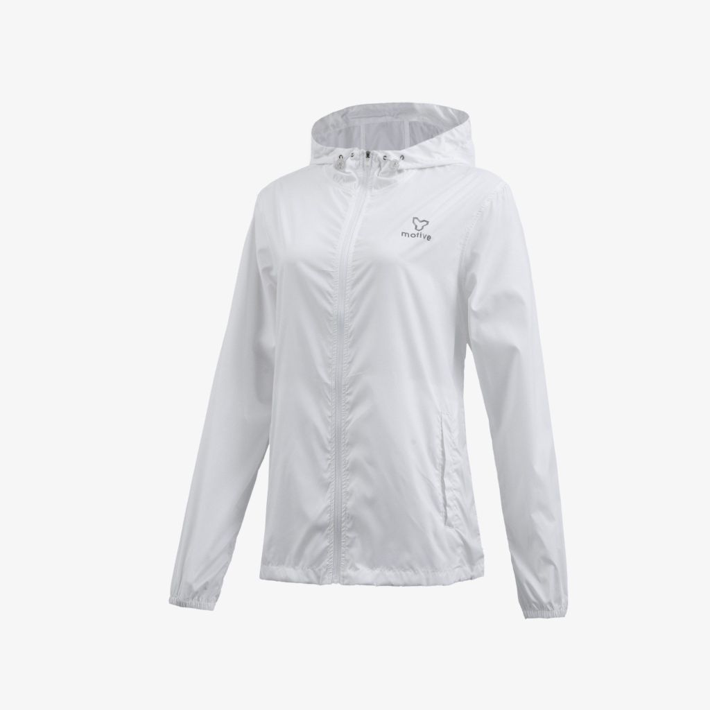 Áo Khoác Thể Thao UNISEX MOTIVE JACKET Supper Light - Màu Trắng