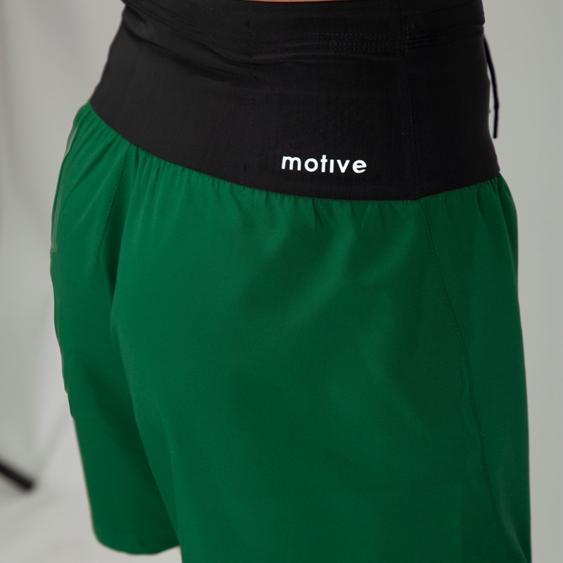 Quần Short Thể Thao Chạy Bộ Nam Đa Năng MOTIVE MEN SHORT BELT - Màu Xanh Lá