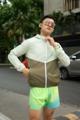 Áo Khoác Thể Thao UNISEX MOTIVE JACKET Supper Light - Màu Xanh Rêu Phối