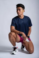 Áo Thun Thể Thao Chạy Bộ Nam MOTIVE Men Mix Color T-Shirt - Màu Xanh Đen