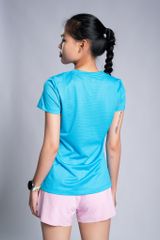 Áo Thun Thể Thao Chạy Bộ Nữ MOTIVE WM Mix Color T-Shirt - Màu Xanh Dương Nhạt