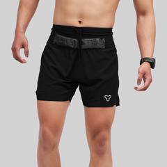 Quần Short Thể Thao Chạy Bộ Nam Đa Năng MOTIVE MEN SHORT BELT - Màu Đen (Chưa Bao Gồm Lót Trong)