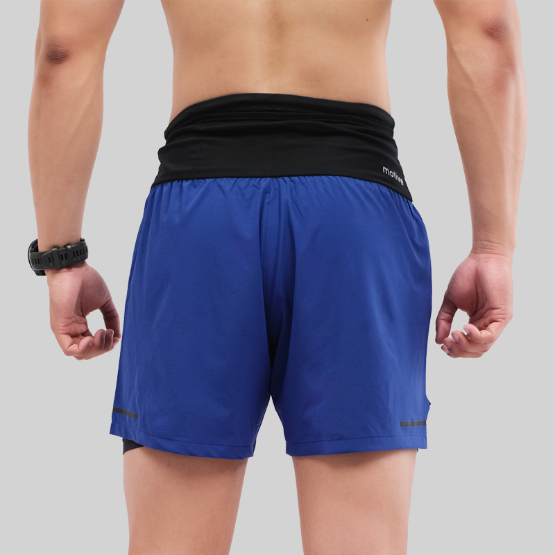 Quần Short Thể Thao Chạy Bộ Nam Đa Năng MOTIVE MEN SHORT BELT - Màu Xanh Dương (Chưa Bao Gồm Lót Trong)