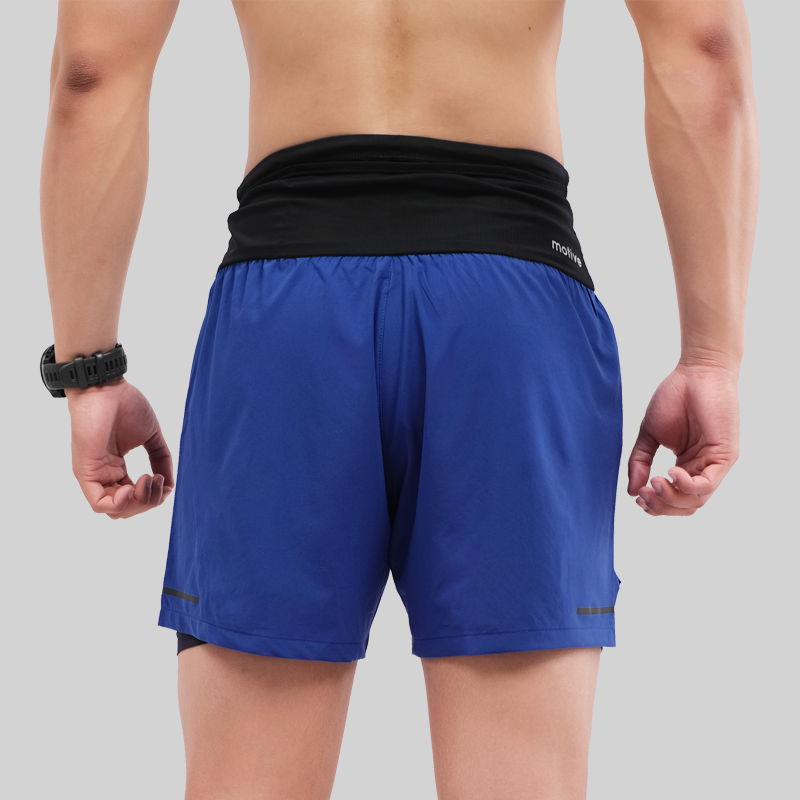 Quần Short Thể Thao Chạy Bộ Nam Đa Năng MOTIVE MEN SHORT BELT - Màu Xanh Dương