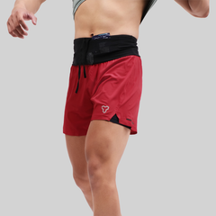 Quần Short Thể Thao Chạy Bộ Nam Đa Năng MOTIVE MEN SHORT BELT - Màu Đỏ (Chưa Bao Gồm Lót Trong)