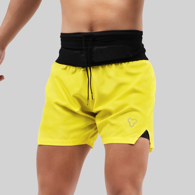 Quần Short Thể Thao Chạy Bộ Nam Đa Năng MOTIVE MEN SHORT BELT - Màu Vàng