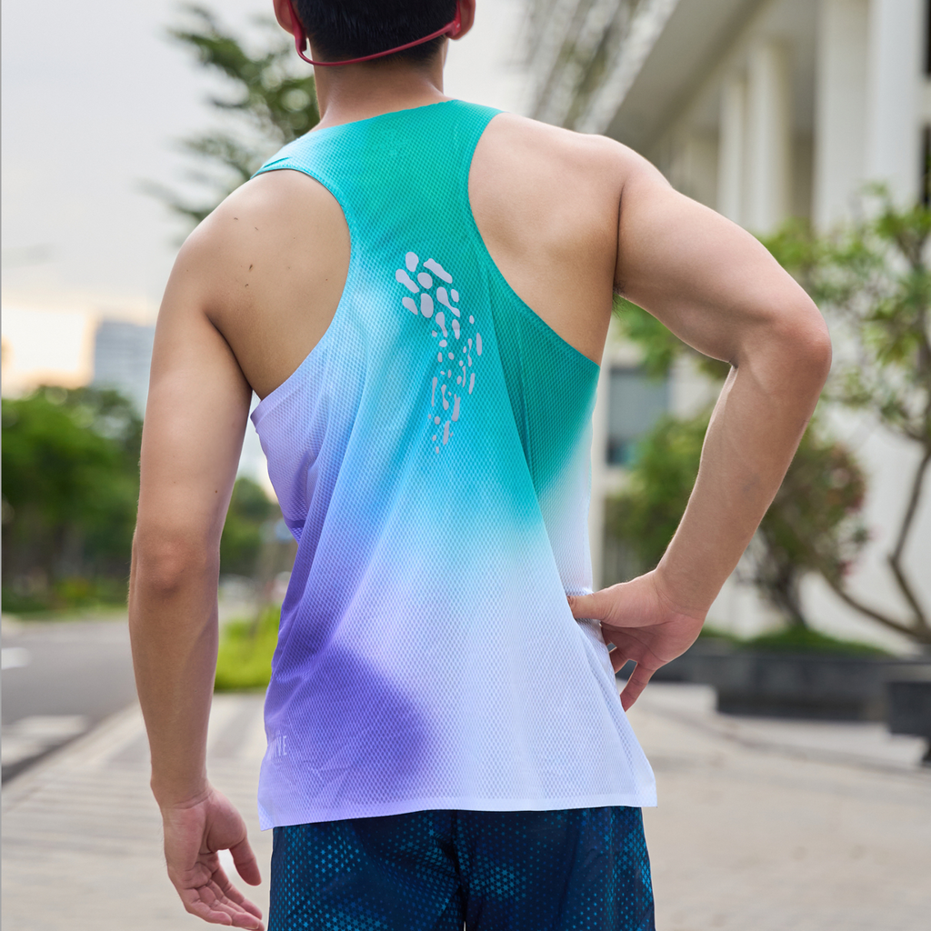 [Nam] Áo Thun Thể Thao Chạy Bộ Nam MOTIVE Men Airwear Singlet (37g) - (Màu Xanh)