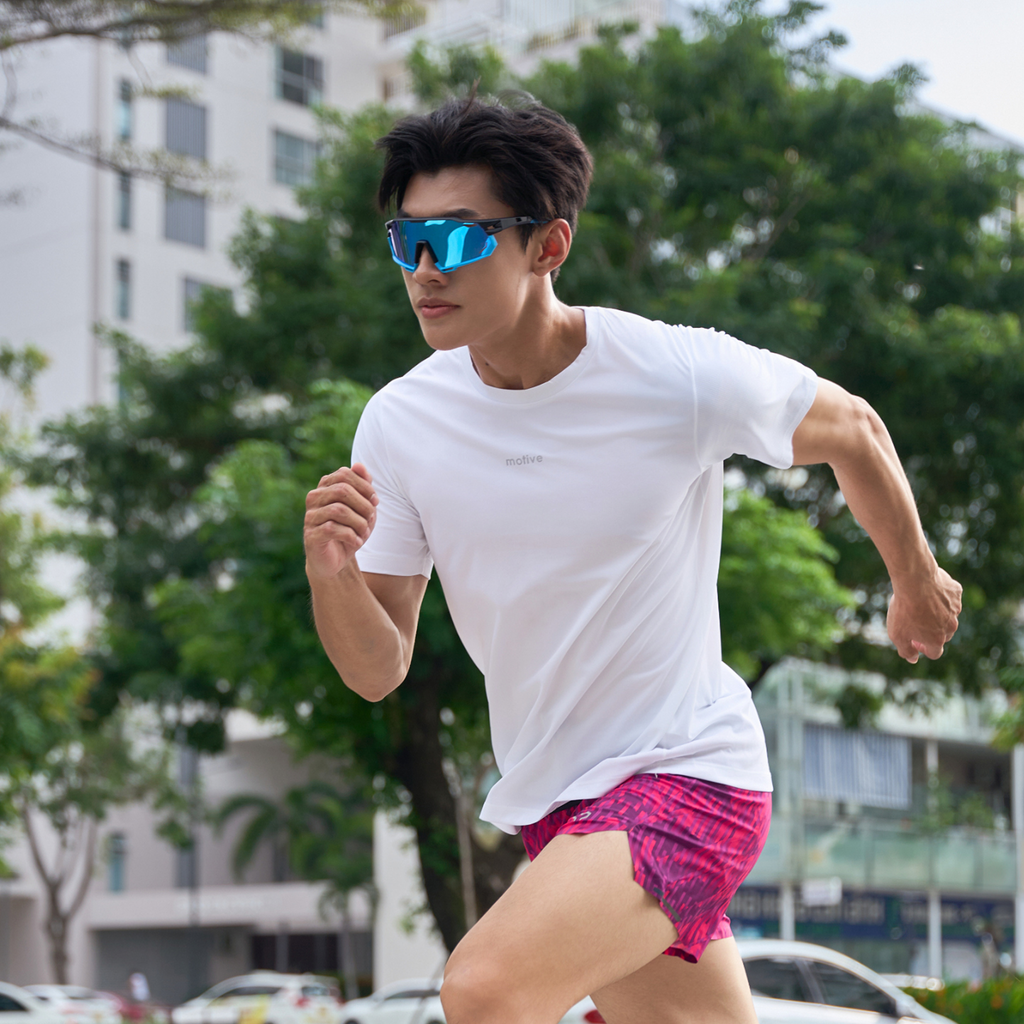 Áo Thun Thể Thao Chạy Bộ Nam MOTIVE Men Basic Color T-Shirt - Màu Trắng