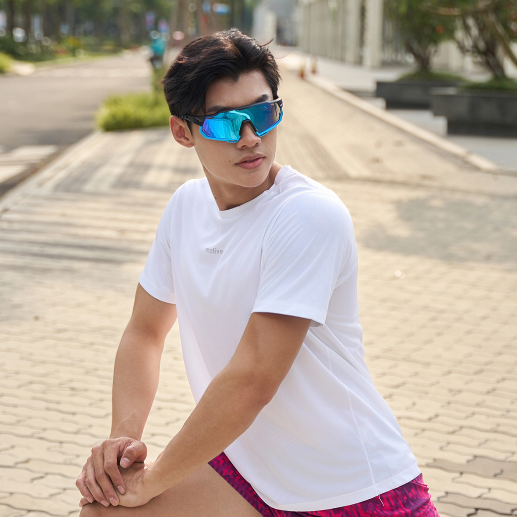 Áo Thun Thể Thao Chạy Bộ Nam MOTIVE Men Basic Color T-Shirt - Màu Trắng