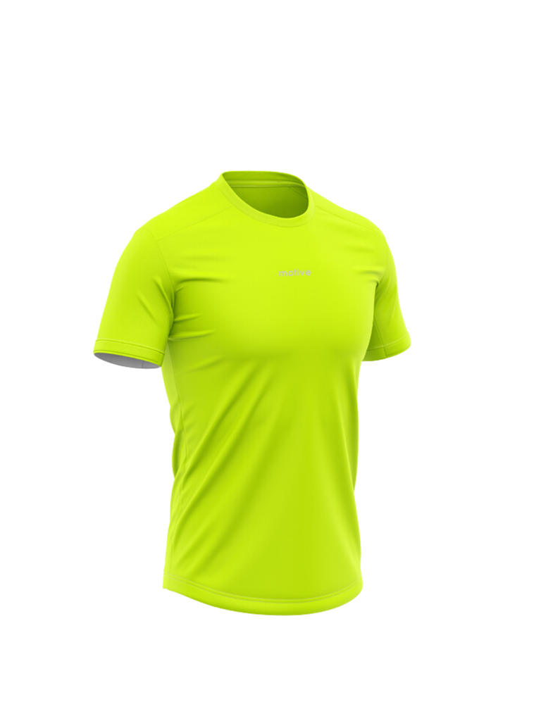 Áo Thun Thể Thao Chạy Bộ Nam MOTIVE Men Basic Color T-Shirt - Màu Xanh Neon
