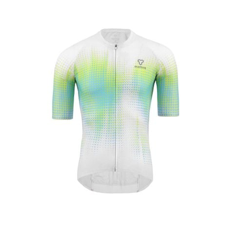 [Nam] Áo Đạp Xe Nam Motive Men Cycling Jersey - Trắng/ Xanh