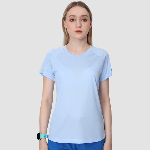 Áo Thun Thể Thao Chạy Bộ Nữ MOTIVE Women Training T-Shirt - Màu Xanh Biển