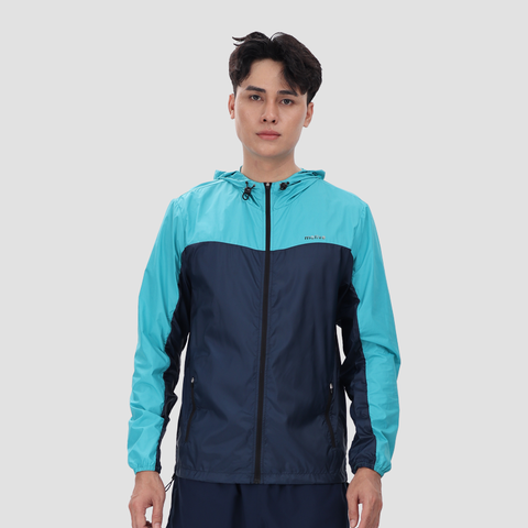 Áo Khoác Thể Thao UNISEX MOTIVE JACKET Supper Light - Màu Xanh phối