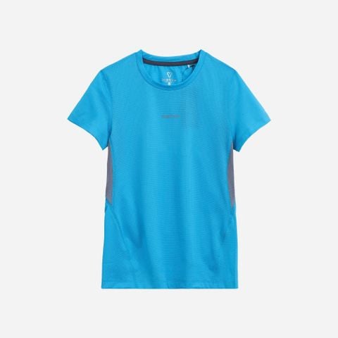 Áo Thun Thể Thao Chạy Bộ Nữ MOTIVE WM Mix Color T-Shirt - Màu Xanh Dương Nhạt