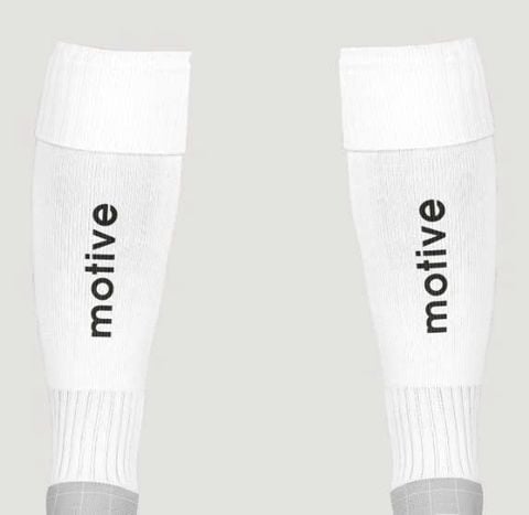 Tất/ Vớ ống chân bóng đá Motive - Màu Trắng