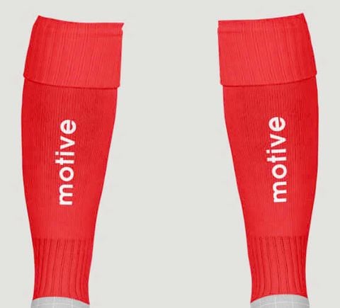 Tất/ Vớ ống chân bóng đá Motive - Màu Đỏ