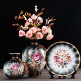  [Nhiều mẫu] Bộ bình hoa và đĩa gốm 