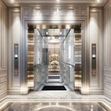  TK01A - Thang máy Tecno SP830S1 - Có phòng máy nhỏ, không có hộp số 