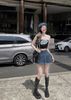 Áo ống dệt kim thêu Diesel form hotgirl - ĐEN - H489