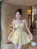 Đầm hai dây dáng ngắn tùng xòe 2 lớp xinh xĩu - H325 (eo S<68, M<72)