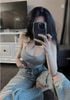 Áo hai dây bún form dáng croptop có mood ngực - XÁM - M213