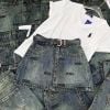 Chân váy jeans thêu MIUMIU ( không kèm nịt ) - H291 (eo S<64, M<68, L<72)