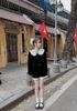 Set áo nhung cổ bèo áo dài tay mix quần short phối viền - P477 (EO S<68, M<72)