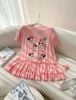 Đầm babydoll form rộng họa tiết mickey - HỒNG - V431