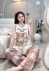 Set bộ pyjama sat nách mix quần dài họa tiết - HỌA TIẾT 8 - H33 ( 3 gấu quay lưng )