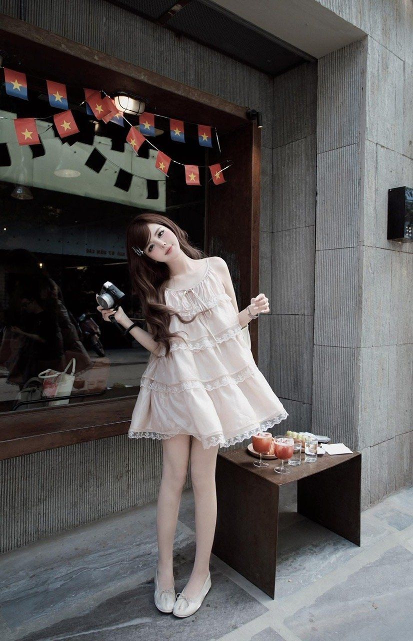  Váy 2s tơ nhũ pha ren tầng form babydoll MPB - H67 