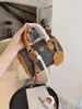 Túi trống đeo chéo kèm tag dáng mini - NÂU - H96 ( HÀNG SALE KHÔNG HỔ TRỢ ĐỔI TRẢ )