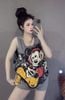 Set 3 món áo ống kèm tanktop mickey mix quần đùi - XÁM - H284