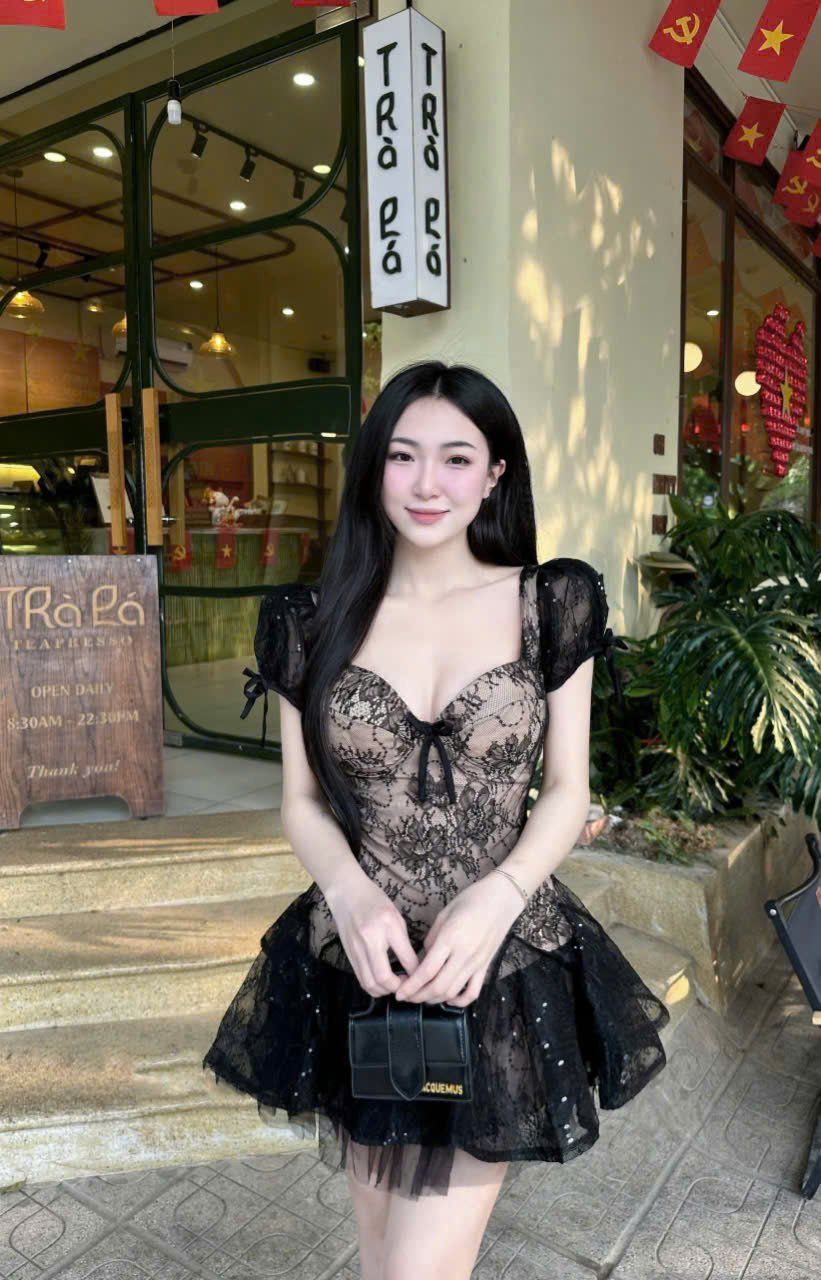  Đầm cúp ngực tay bồng ren dáng xòe hot hit - ĐEN - H226 (EO S<68, M<72) - HÀNG SALE LỖ KO ĐỔI TRẢ DƯỚI MỌI HÌNH THỨC 