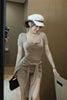 Jumsuit tay cộc Bad kèm tay choàng kiểu - NÂU - T53