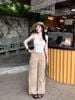 Set áo hai dây viền bèo ngực mix quần suông siêu xinh - H365 (eo S<68, M<72)