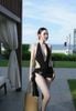 Set bikini liền thân đi biển sexy kèm tag và khăn - ĐEN - T25