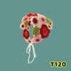 Khăn len trùm đầu dễ thương mùa hè - HOA ĐỎ - T120