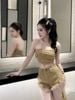 Set áo quây croptop nhọn mix quần short phối lông chomre - T163 (eo S<68, M<72)