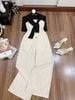 Set 2 món jumsuit quần dài kèm choàng thanh lịch - T175 (eo S<68, M<72)