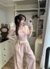 Set áo nơ hồng mix quần suông bèo siêu yêu - T223