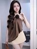 Set áo yếm lụa đính hoa ngực vạt chéo mix chân váy dáng A - T309 (S<68CM, M<72CM)