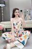 Set lụa áo 2s bọc cúc mix quần suông dài lưng chun - CHIẾC LÁ - T408