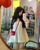 Váy 2 dây dáng babydoll chấm bi kèm buộc tóc - T446
