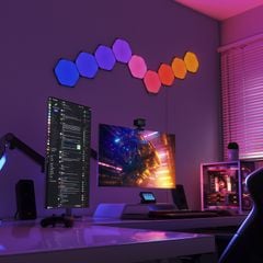 Đèn thông minh Nanoleaf Ultra Black Shapes Lục Giác 9 ô đèn (bộ khởi động)