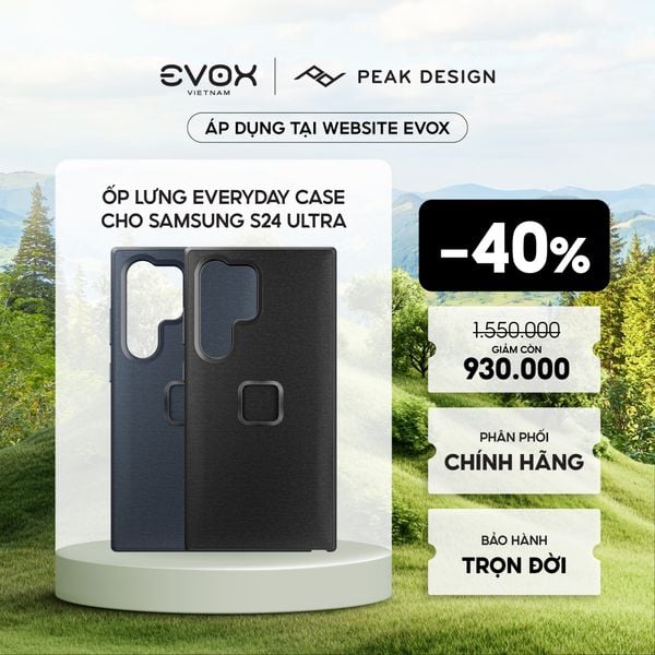 Ốp lưng Peak Design Everyday Case cho Samsung S24 Ultra - Midnight