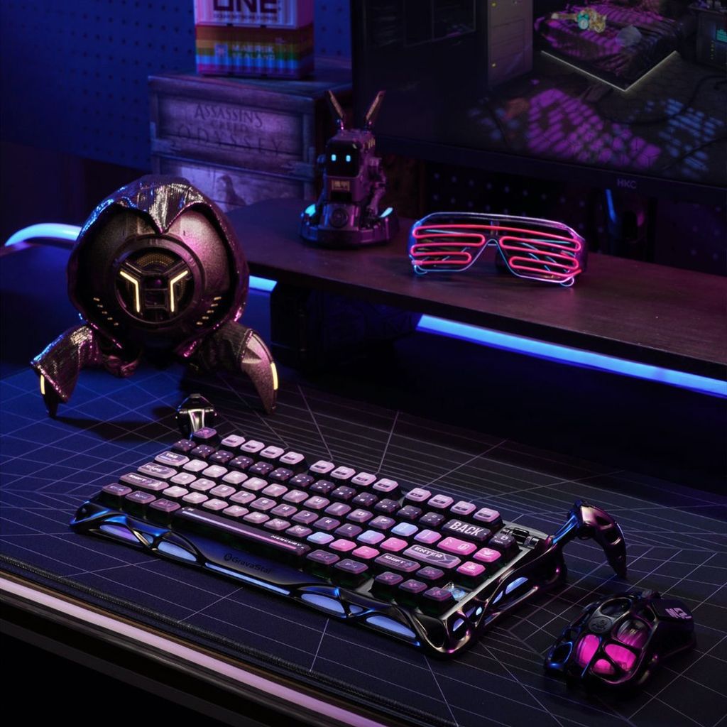 Bàn phím Gaming Gravastar Mercury K1 Pro Special Edition - Cyberpunk