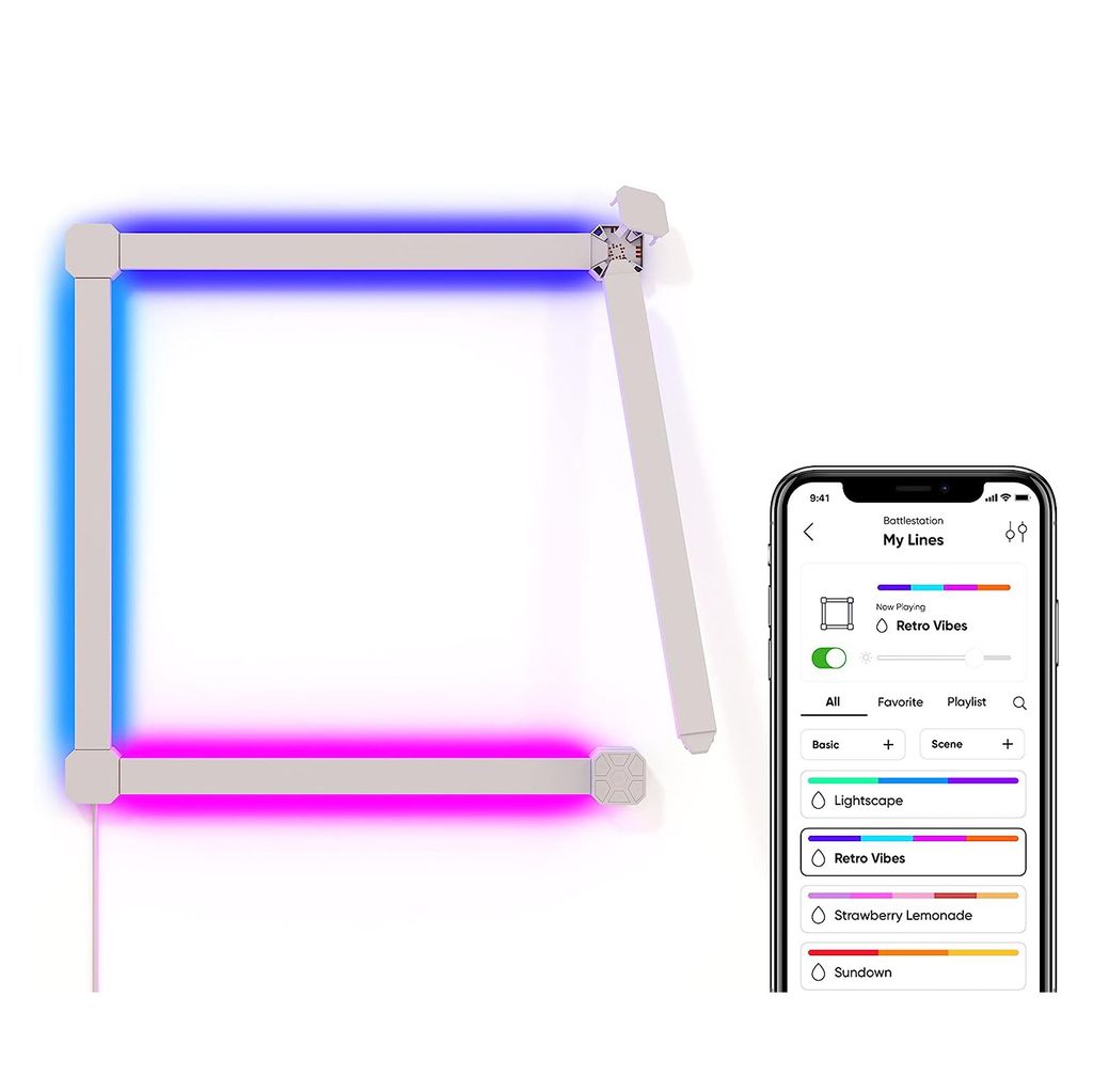 [Hot Deal] Đèn thông minh Nanoleaf Lines Squared 4 thanh đèn (bộ khởi động)