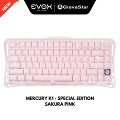 Bàn phím Gaming Gravastar Mercury K1 Special Edition - Sakura Pink