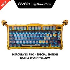 Bàn phím Gaming Gravastar Mercury K1 Pro - Battle Worn Yellow
